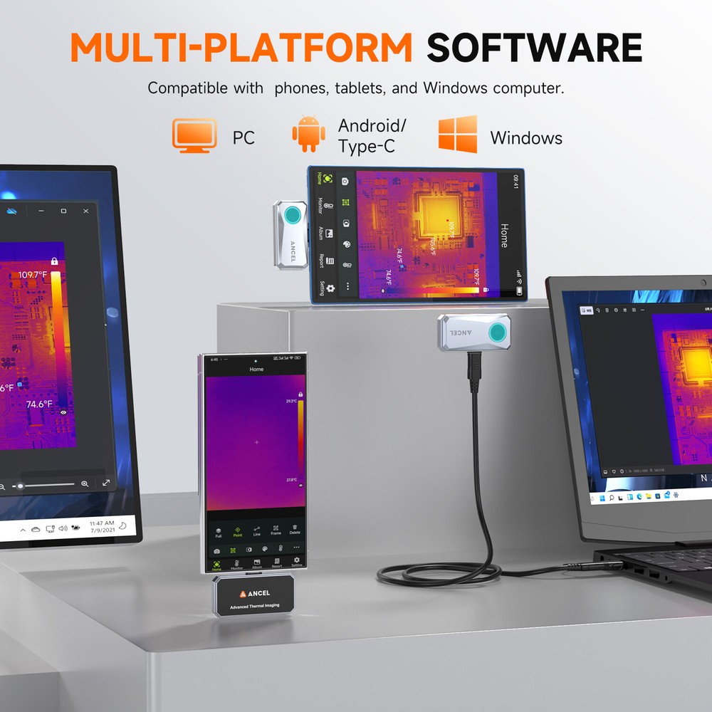 ANCEL IR101 Thermal Camera Infrared Thermal Imager for Android USB Type C