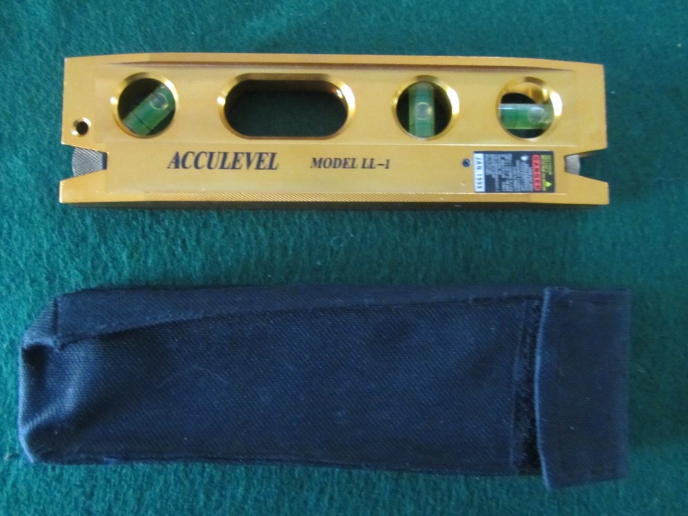 Nugard Level/Laser Acculevel 7” Aluminum Bubble #LL-1 Belt Loop Case