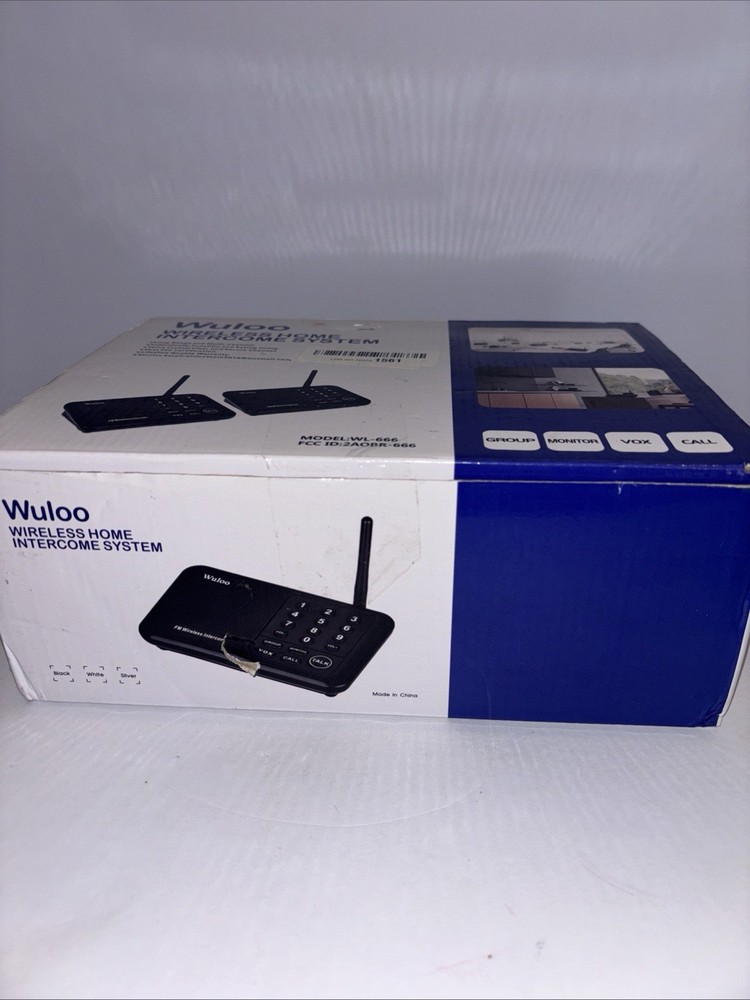 Wuloo WL666 2 Pack White Multi Channel Wireless Home Audio Intercom System