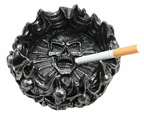 Eternal Pyre Smoke Ashtray Arch Devil Skull Fire Skeleton Figural Home Decor