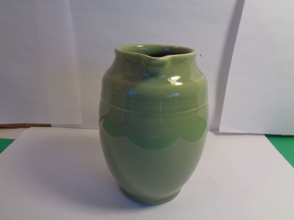 Dansk 4 3/8" Green Celadon Creamer, Maple Leaf Mark (Used/EUC)