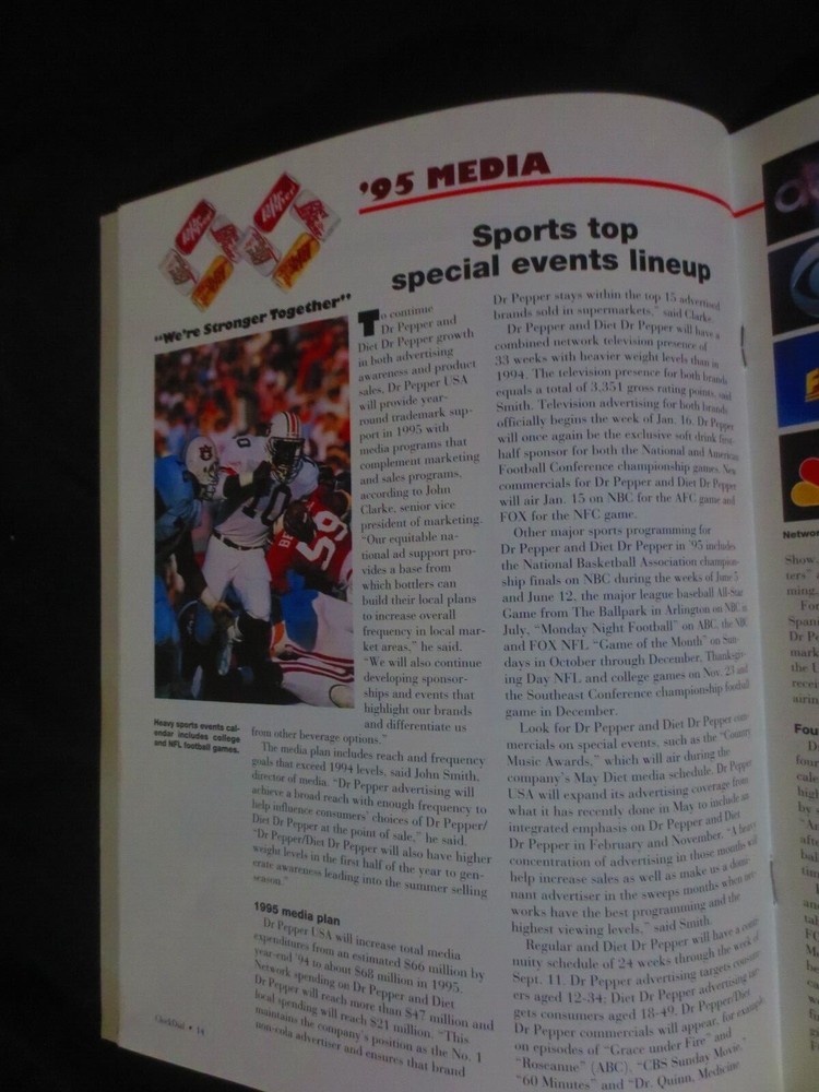 DR PEPPER CLOCK DIAL FALL 1994 MAGAZINE