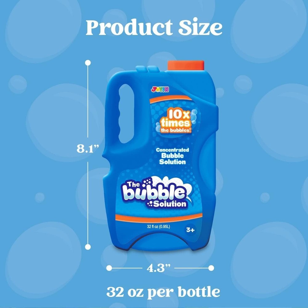 32 OZ Concentrated Bubble Solution for Bubble Machines Up to 2.5 Gallons, Con...