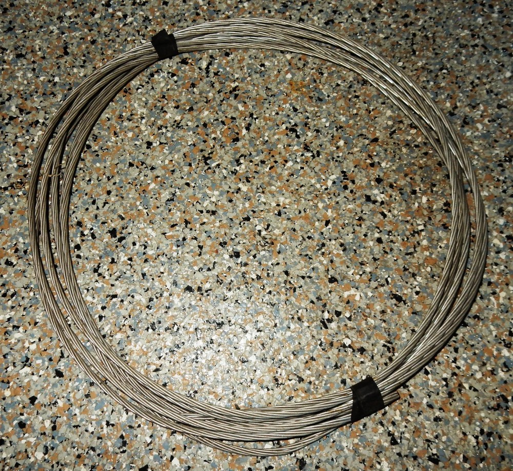 Wire Rope Cable 1/4", 1x7, 25 ft