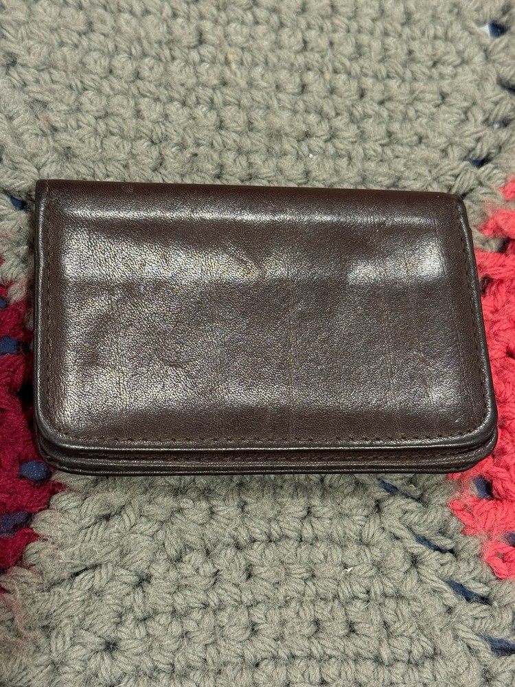 Buxton Front Pocket  Leather Double ID Window Cardcase,  Brown