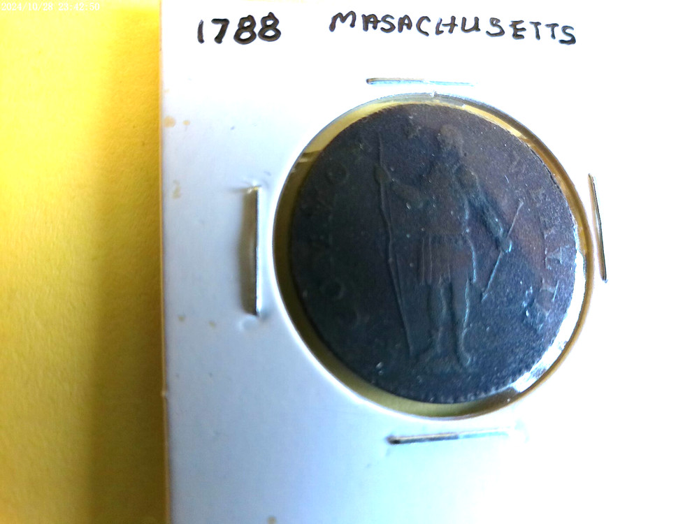 1788 Massachusetts large cent in nice condition