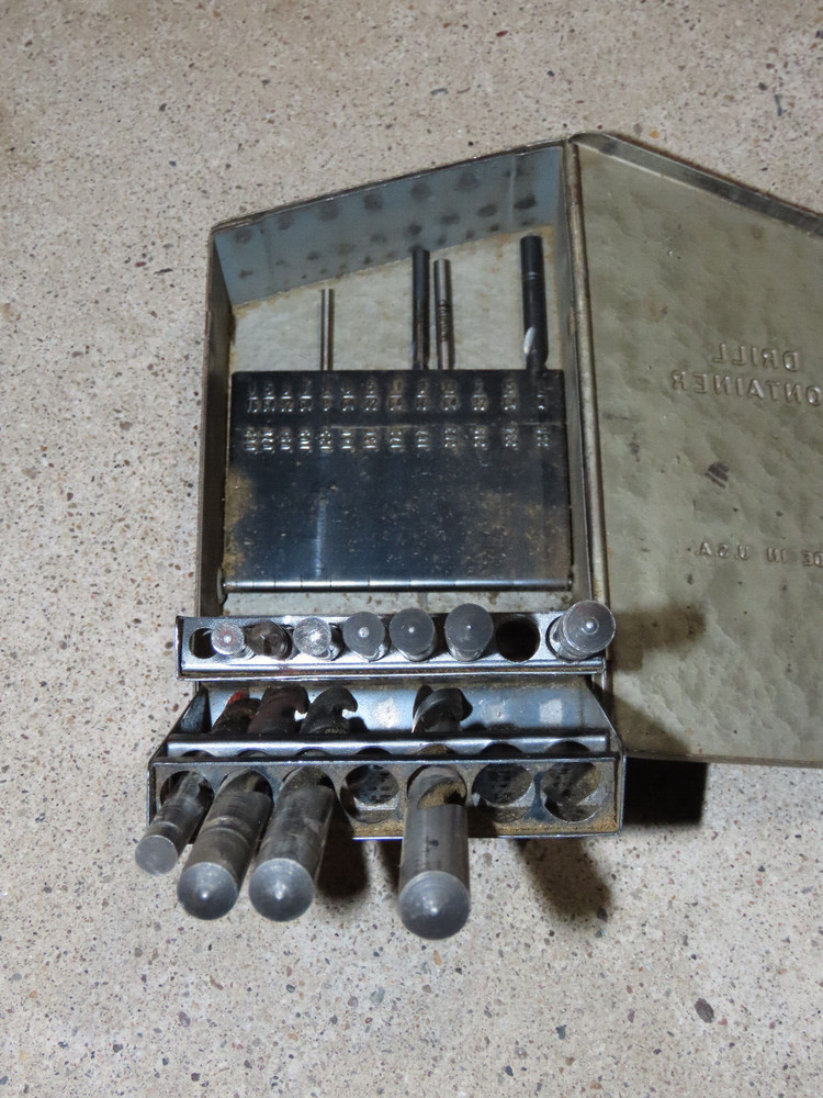 Drill Container INDEX ORGANIZER Tool Box Partial Set Made in USA Storage