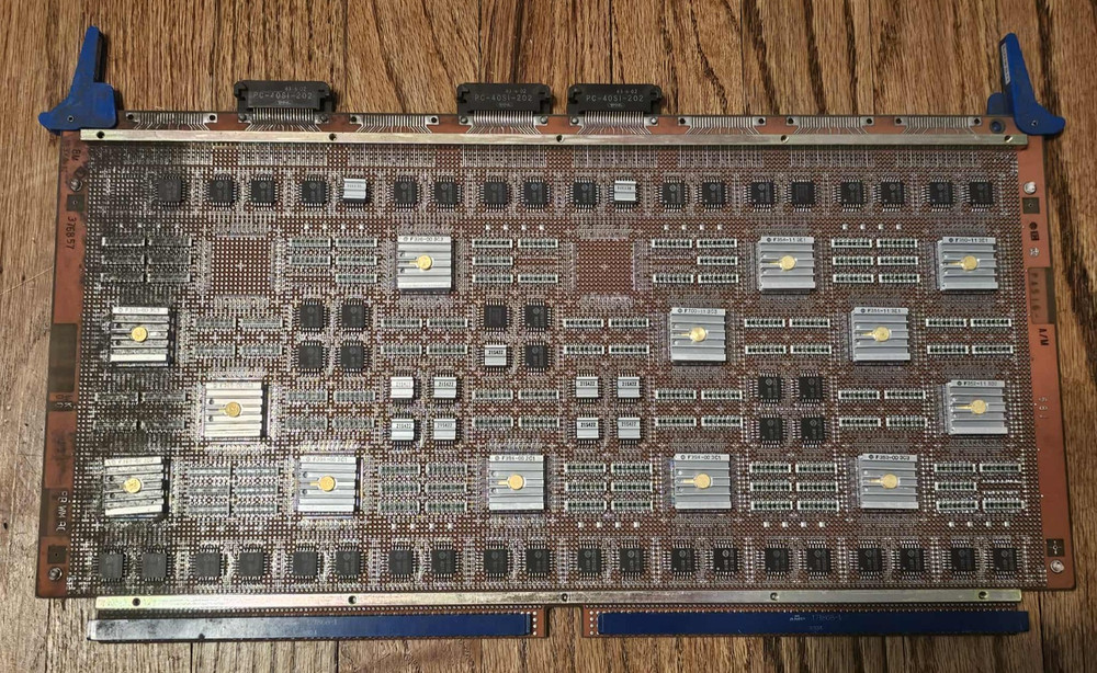 Rare Vintage Hitachi Fujitsu Mainframe Gold Ceramic CPU Logic Memory Board #1