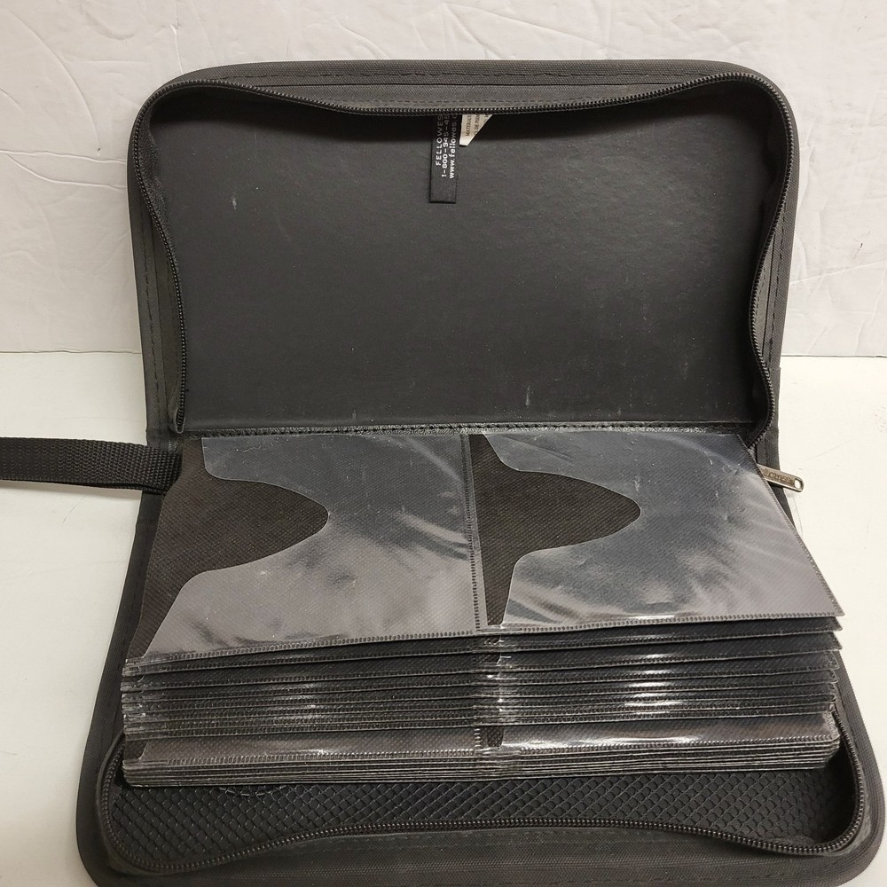 Fellowes CD/DVD Storage Wallet Case With Scratch Resistant Sleeve Holds 64 Discs