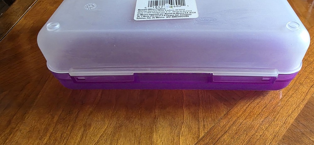 Vintage Y2K Spacemaker Pencil Box Plastic Storage Case X1
