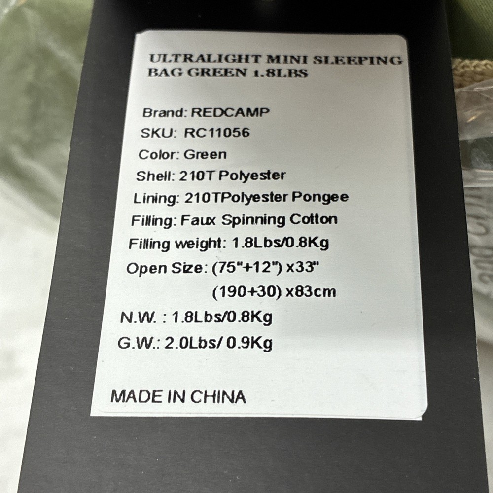 Redcamp Ultra Lightweight Mini Sleeping Bag