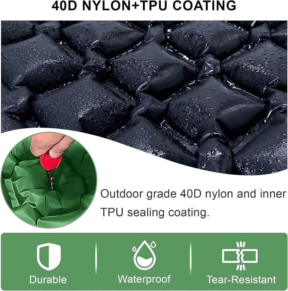 Camping Mattress Sleeping Pad Folding Foam Sleeping Cot w/Pillow Storage Bag