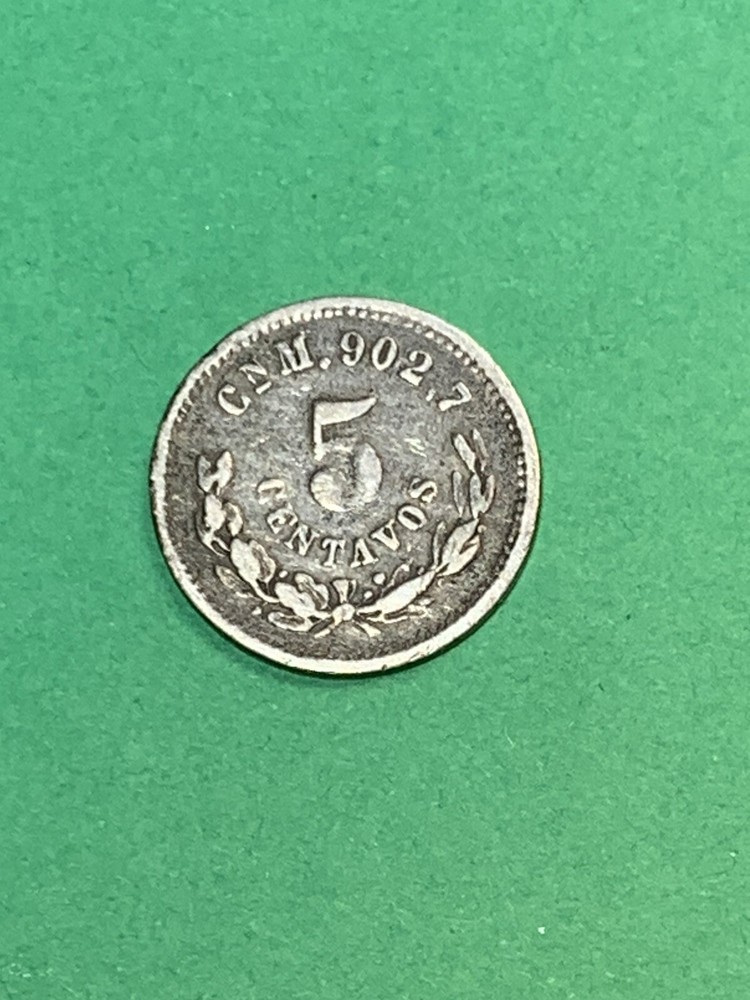 1888 Cn M Mexico Silver 5 Centavos (A1731)