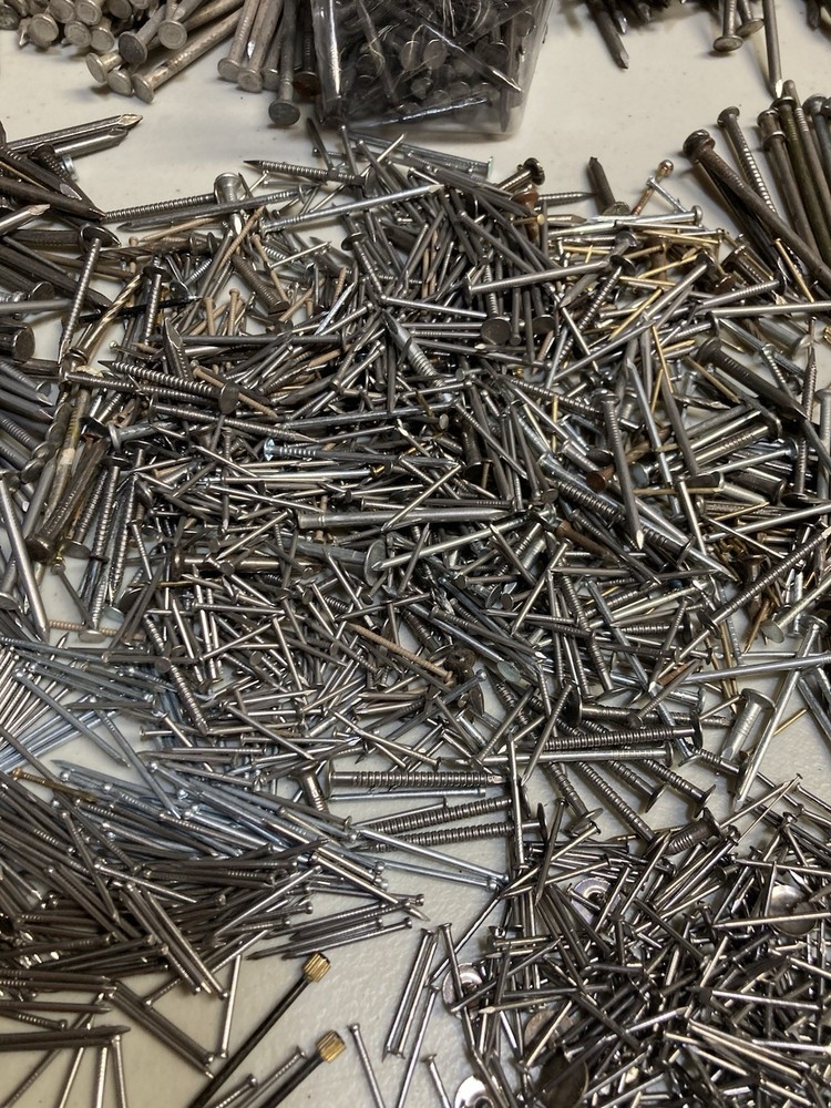 5+ LBS Vintage Lot Mixed Hardware Nails