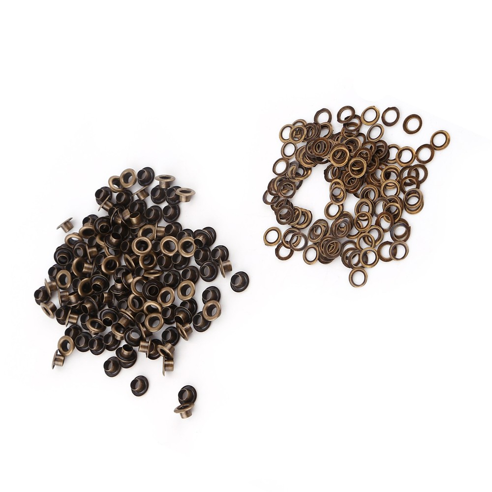 100Pcs 4mm Inner Diameter Small Grommets Eyelets W/Washers For Clothes Leather