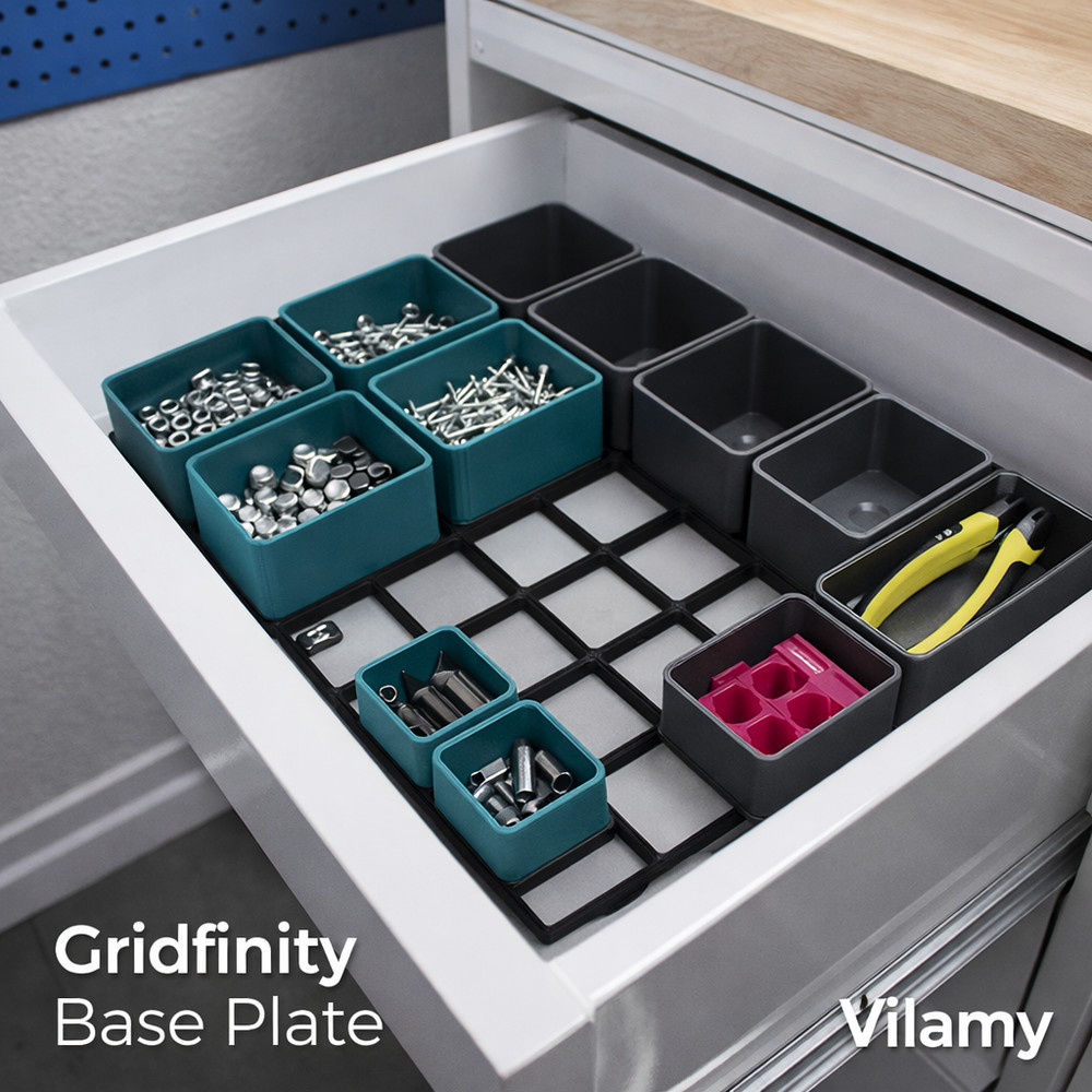 Gridfinity 2x2 Base Plate 84x84mm Modular Drawer Organizer Grid USA