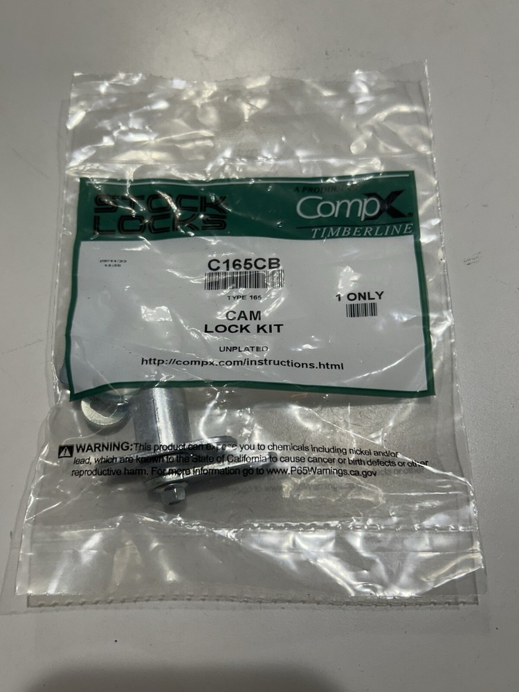 Cam Lock Kit C165CB Unplated New Sealed