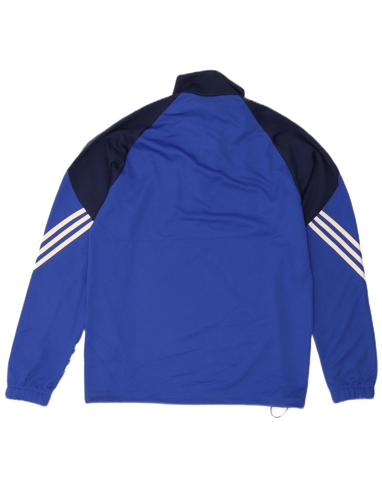 ADIDAS Mens Climalite Graphic Pullover Tracksuit Top Medium Blue PI04