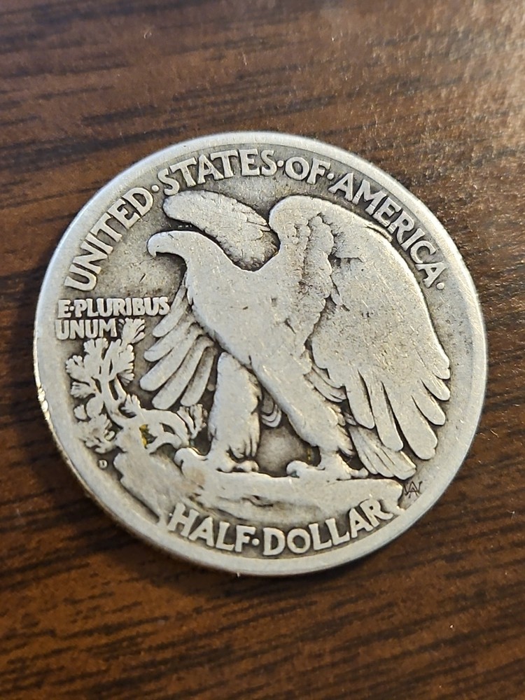 1919-D Walking Liberty Silver Half Dollar Early Date
