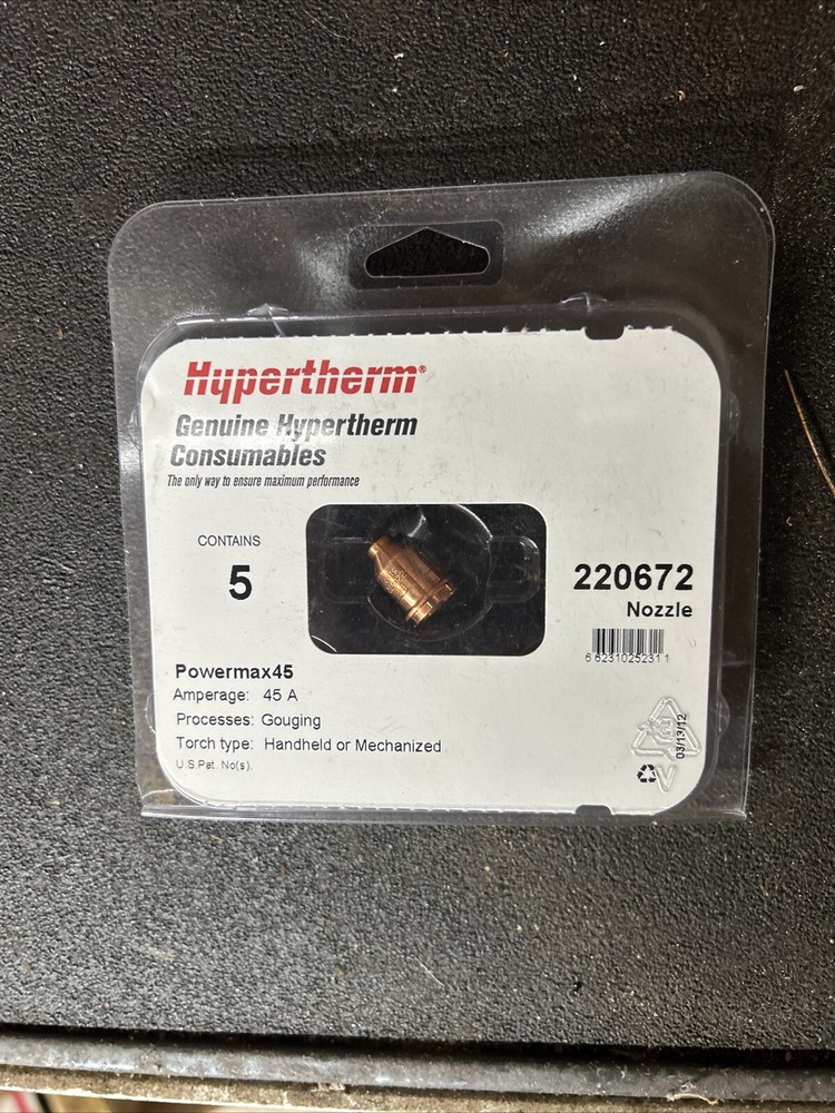 Hypertherm Genuine Powermax 45 Gouging Nozzles 5 Pack 220672
