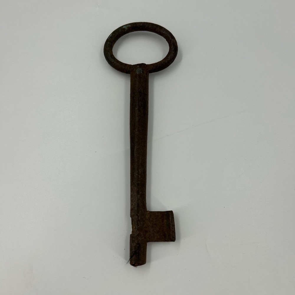 Antique 8 Inch Skeleton Key Rusty Iron
