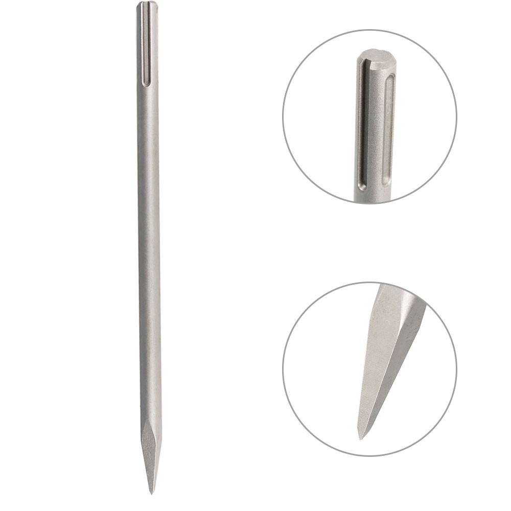 3 Pack 16" Long-Point SDS Max Bits Set Durable Chisel Scaling Chisel Flat Chisel
