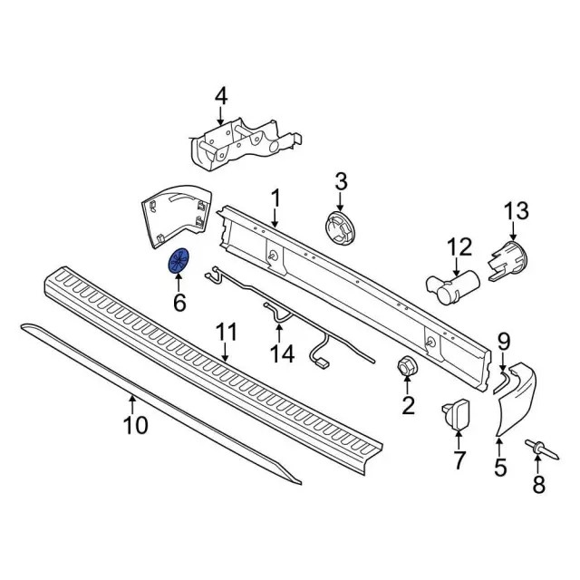 Genuine Ford Quarter Panel Splash Shield Clip W703505-S439