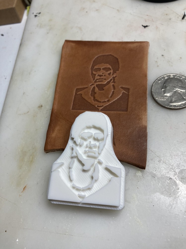 Scarface multi use 3d printed, embossing, leatherwork stamp