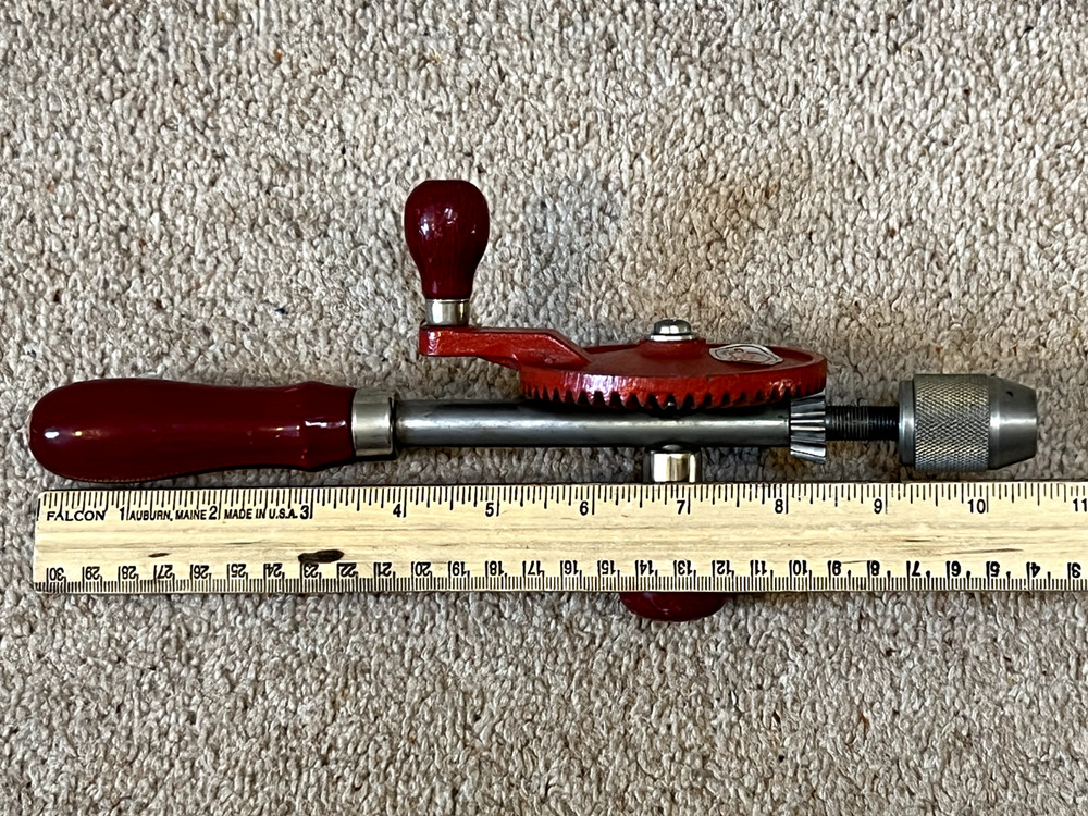 VINTAGE GENKO GERMANY HAND DRILL RED EGGBEATER STYLE