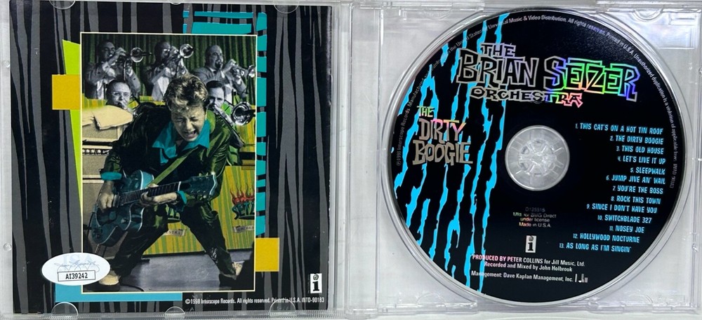 BRIAN SETZER Signed Autograph CD "The Dirty Boogie" JSA COA