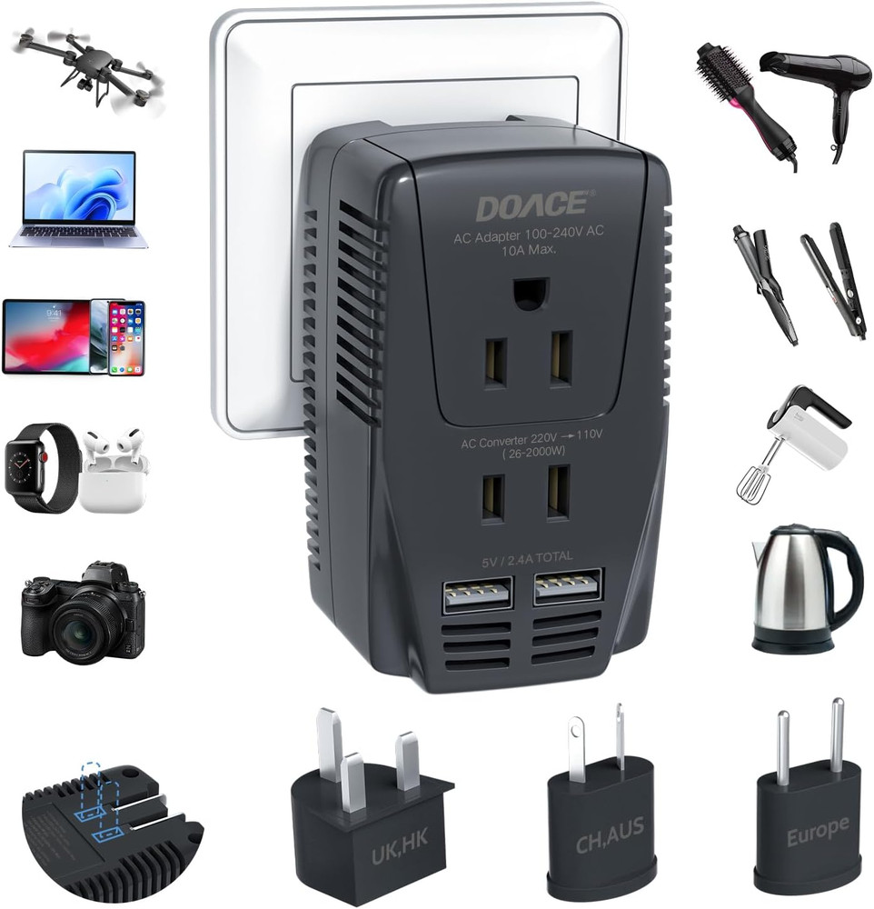Transformador 220V Para 110V Y De 110 a 220 Voltios 2000W De Corriente