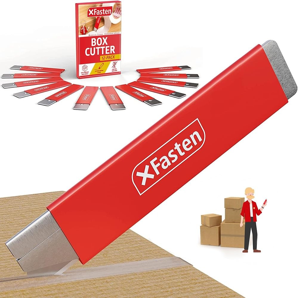 Retractable Box Cutters with Safety Scraper Bulk Cardboard and