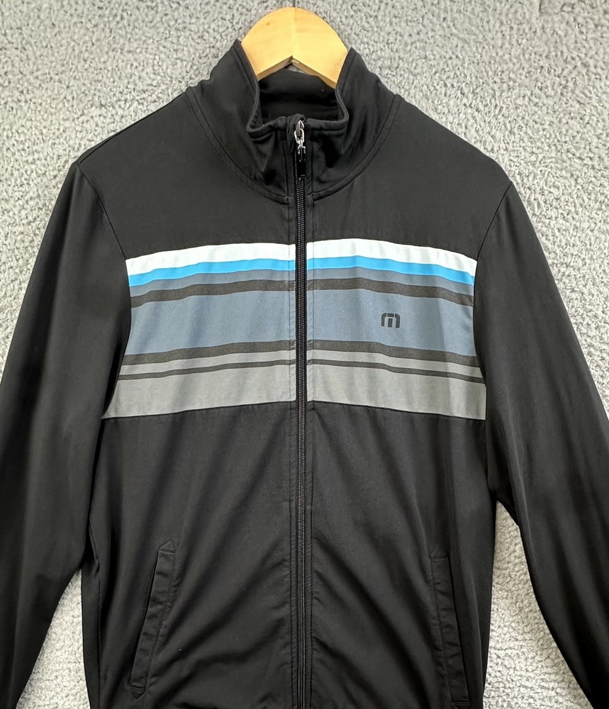 Travis Mathew Jacket Mens Medium Multicolor Striped Full Zip Performance Golf