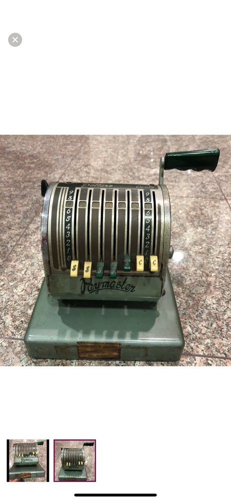 Vintage Antique PaymasterCheck Machine