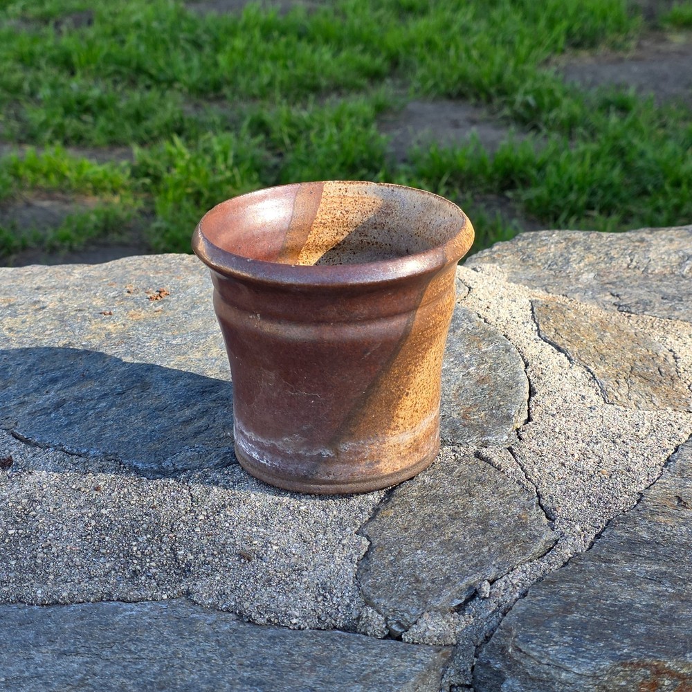 Vintage Studio Pottery Planter - Earthy Two-Tone Glaze