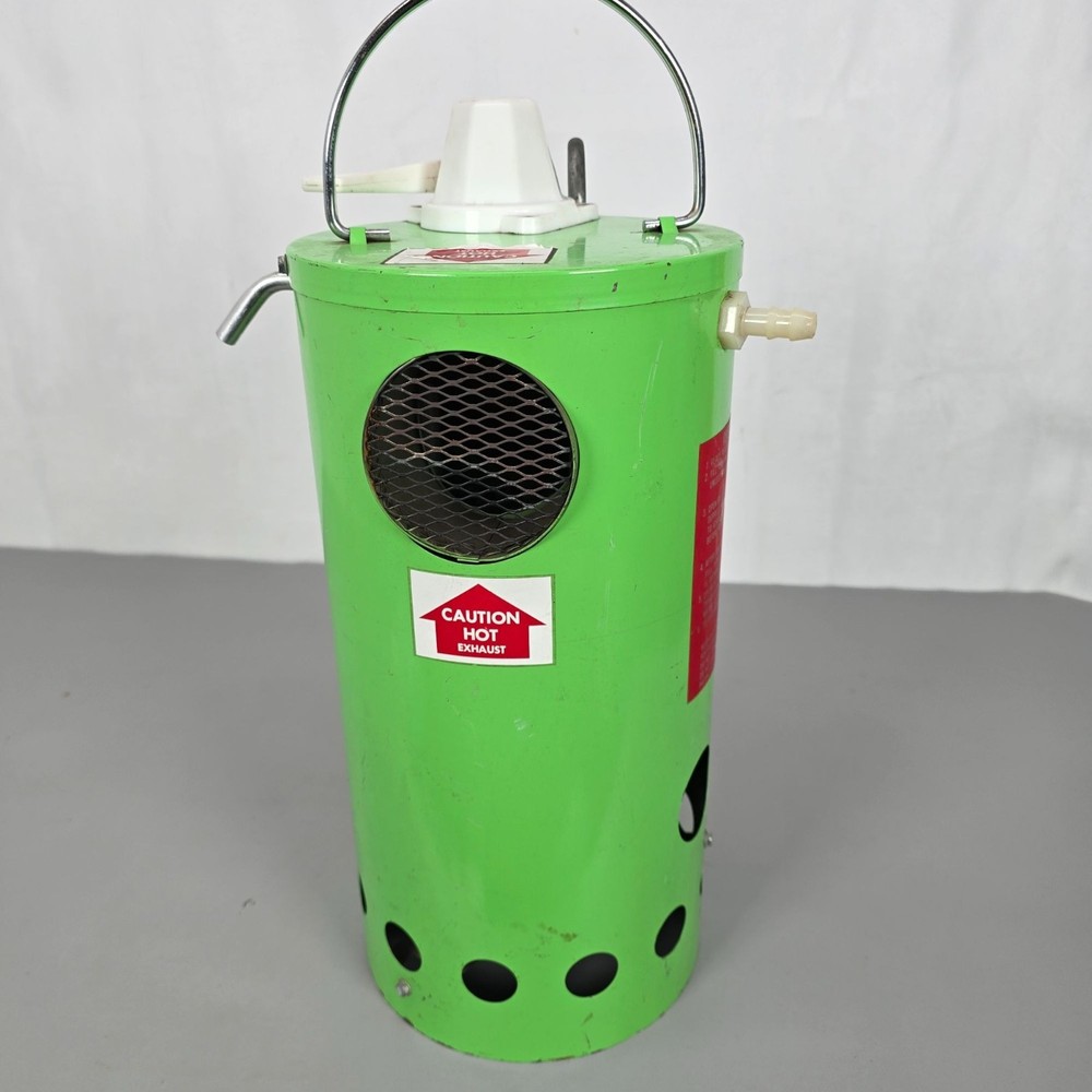 VTG Little Sizzle Portable Green White Propane Camping Water Heater Safety Valve