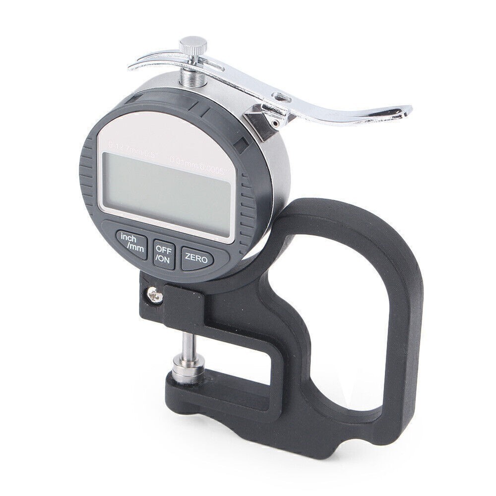 Digital Thickness Meter Electronic Micrometer 0.01mm LCD Handle+Box 12.7mm 0.5"