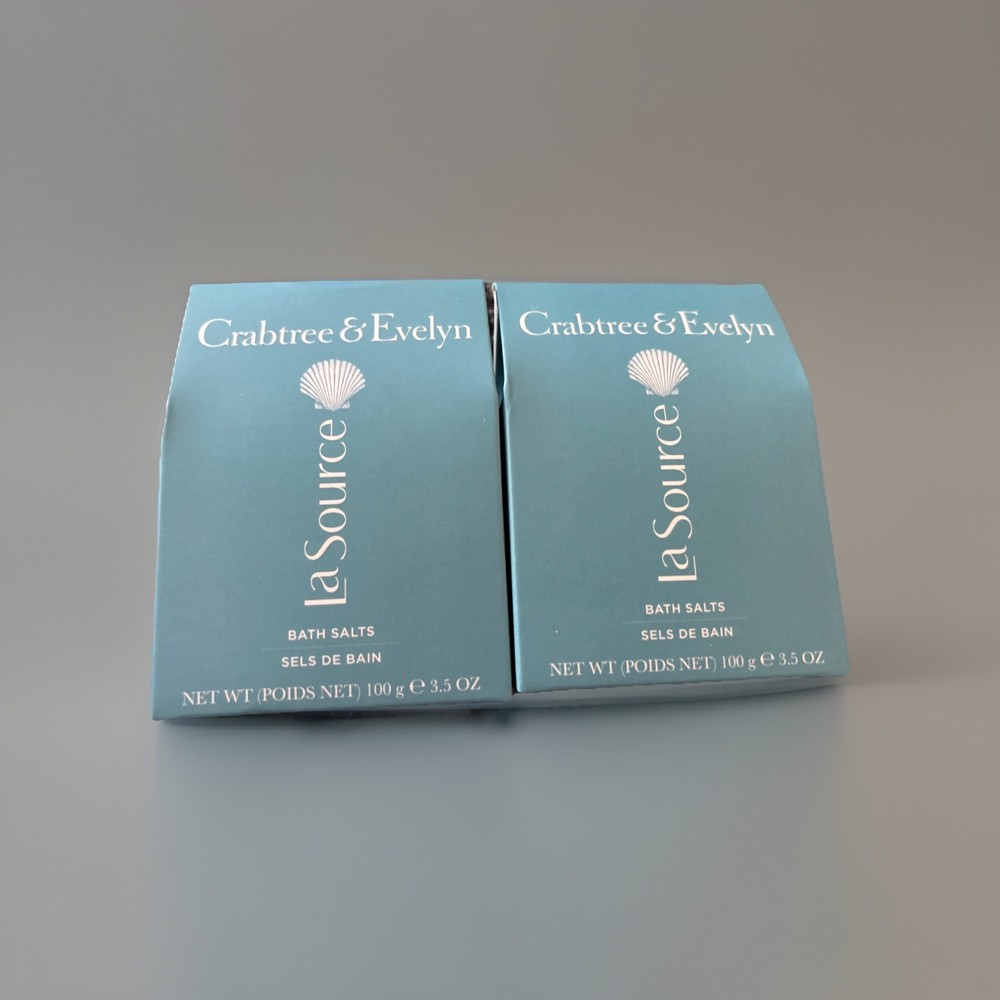 2pc Crabtree & Evelyn Bath Salts LaSource  3.5 oz ea  NEW
