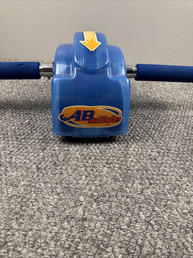 Original Ab Slide Abdominal Roller Workout Exercise Machine Blue Vintage