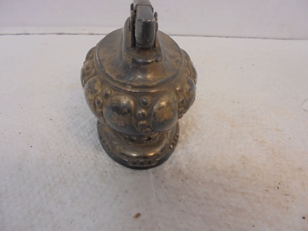 metal table top cigarette lighter ronson crown silver plated retro decor