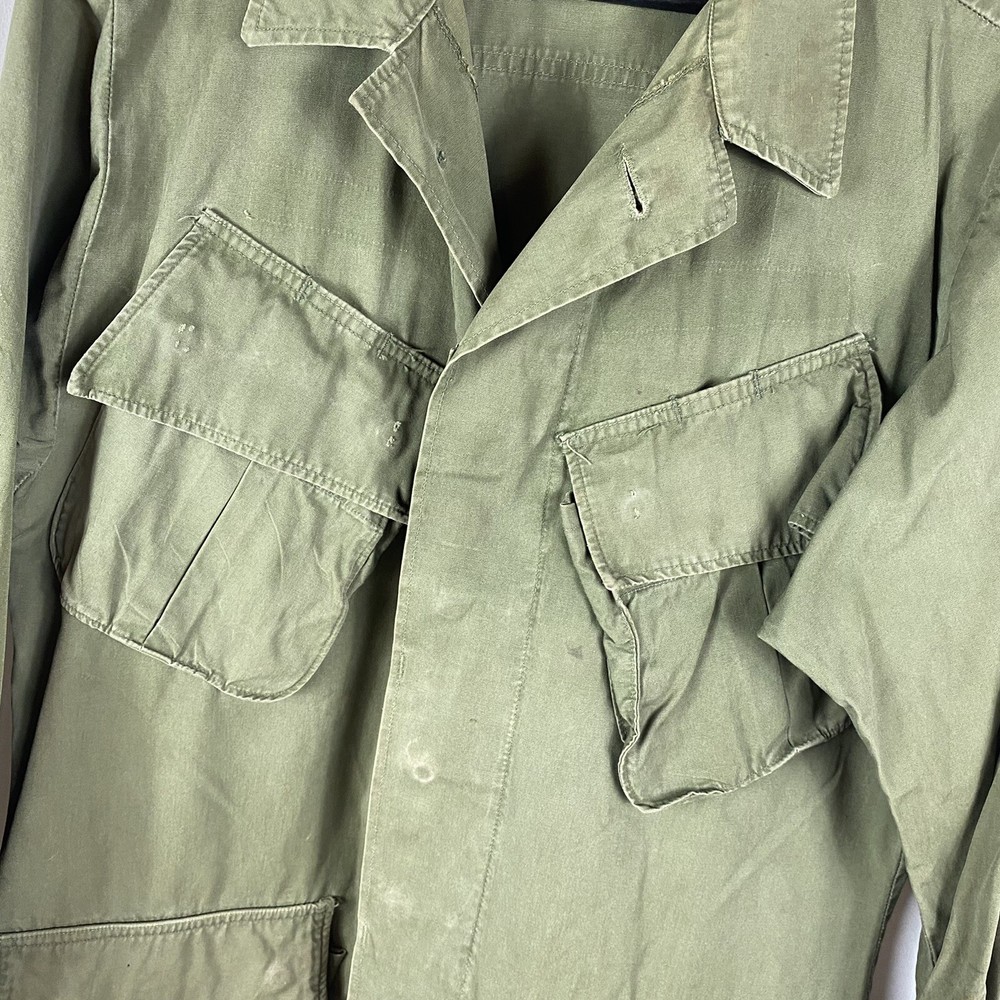 Vietnam War Poplin Tropical Jacket Medium-Regular Ranger Theatre Made Patch