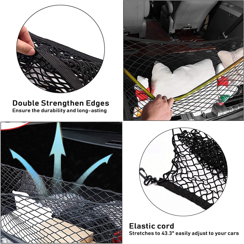 Rear Trunk Envelope Style Mesh Web Cargo Net for DODGE CHALLENGER 2008-2022