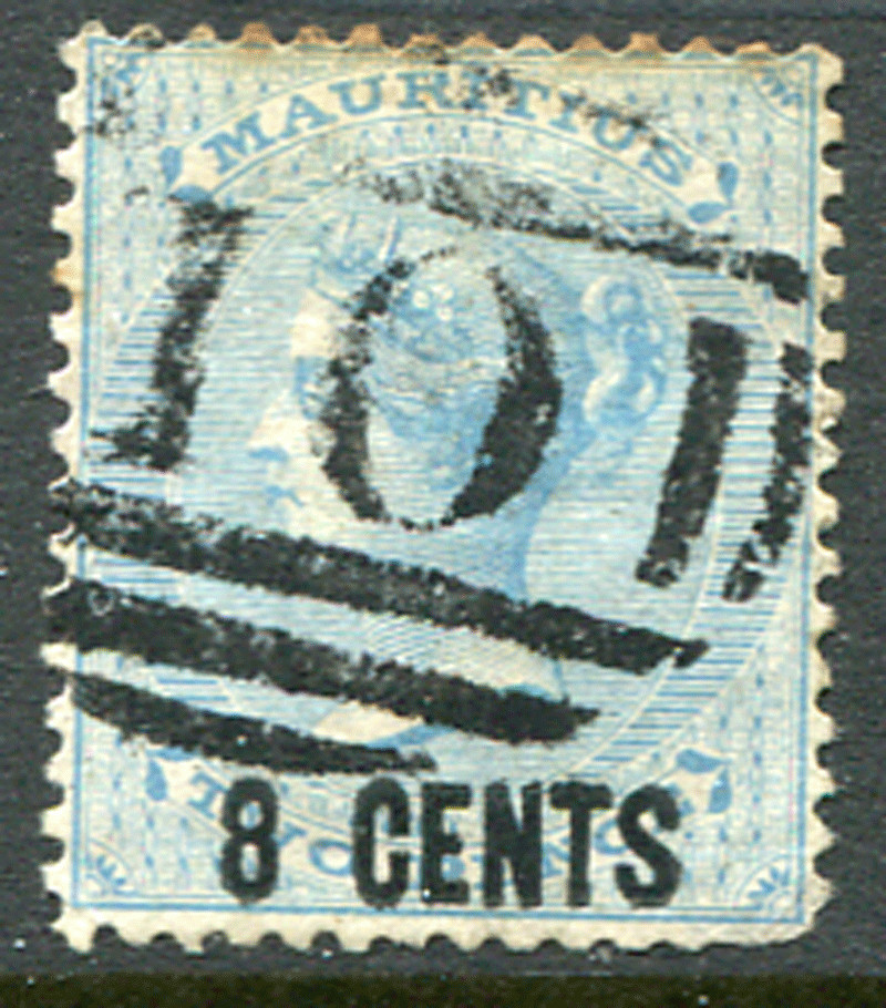 MAURITIUS (22012): Flacq “10” numeral postmark/cancel