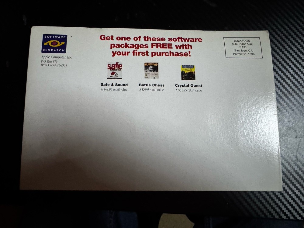 Software Dispatch for Macintosh (1994) Mailer CD VERY RARE SOFTWARE