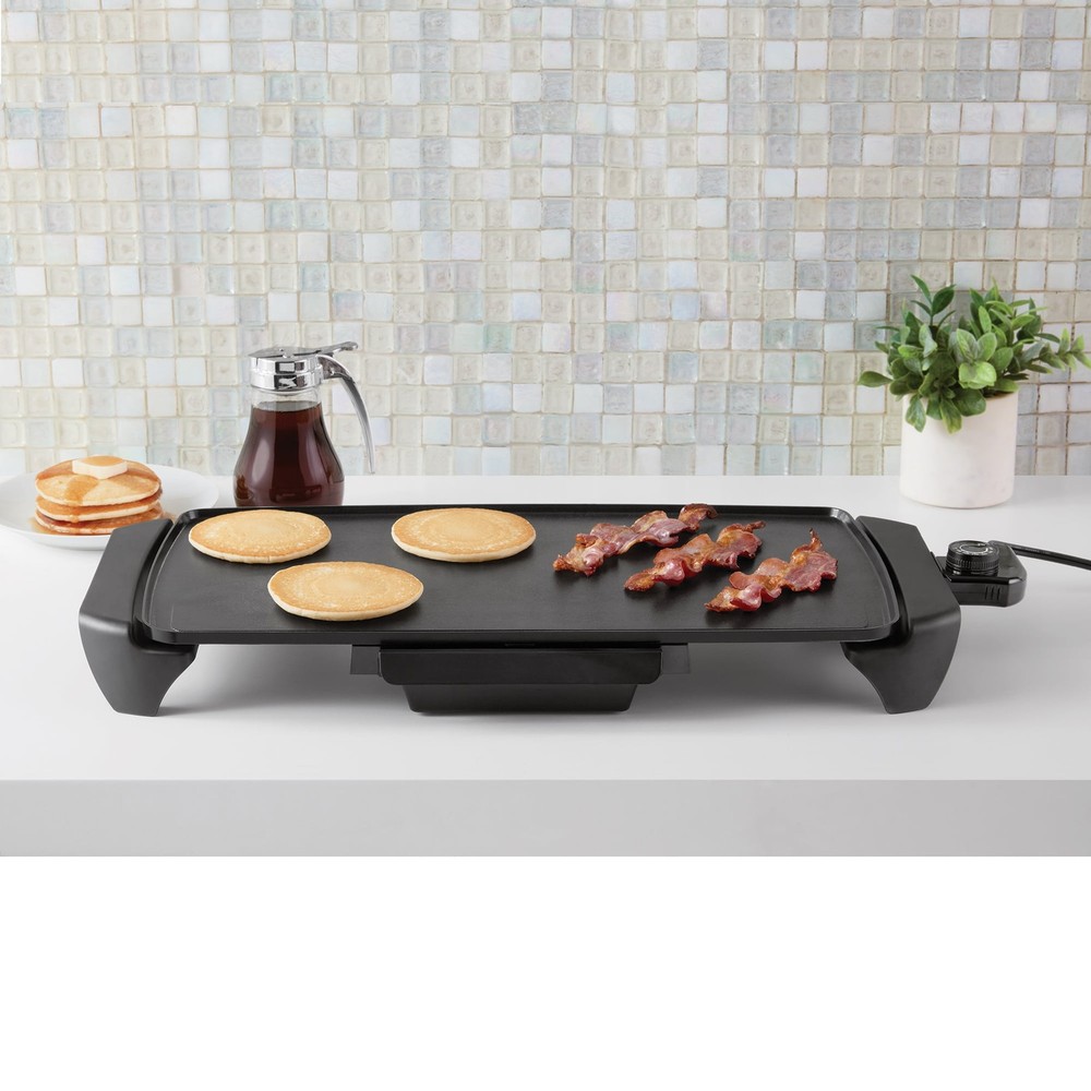 20” Electric Griddle - Non-Stick, Temperature Control,1500 W,Ceramic Coating