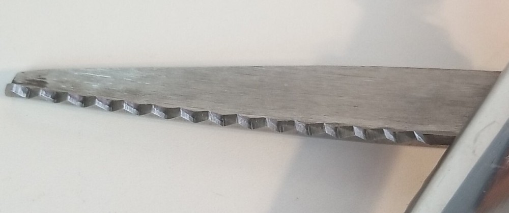 Pinking Crafting Scissors 8" Zig Zag Pattern Orange Handle Stainless