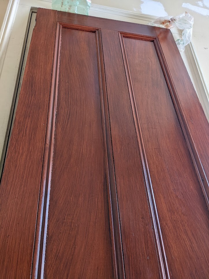 Antique Four-Panel Wood Door