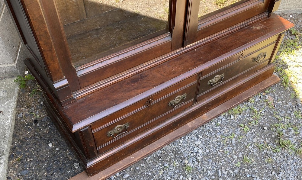 EASTLAKE WALNUT 2 DOOR BOOKCASE
