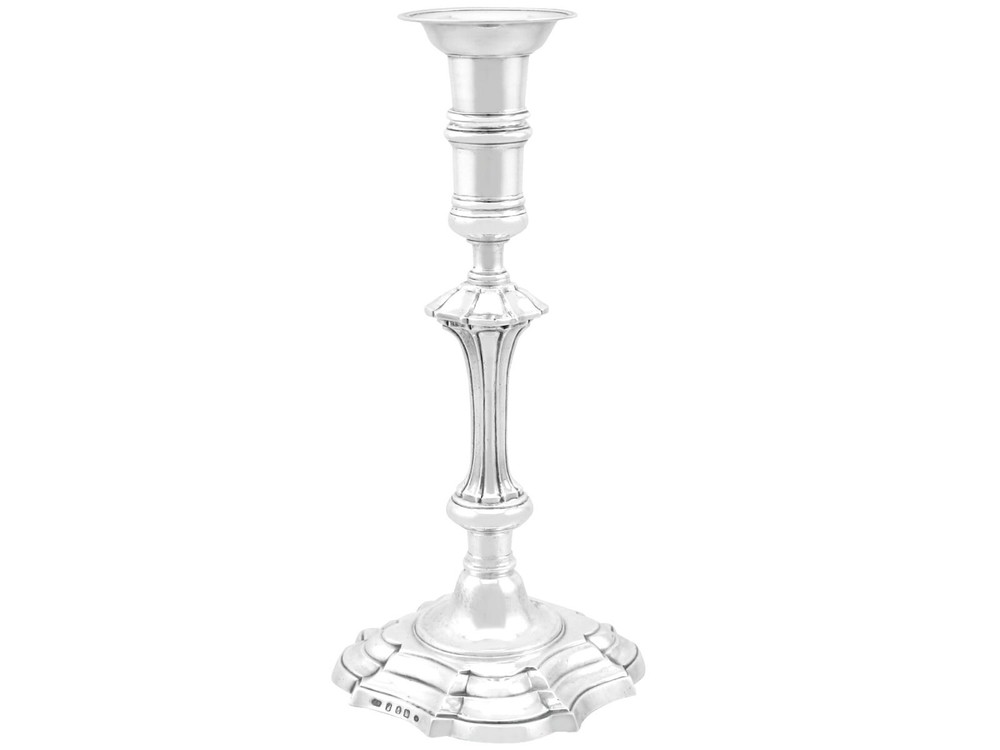 Antique Irish Sterling Silver Candlesticks
