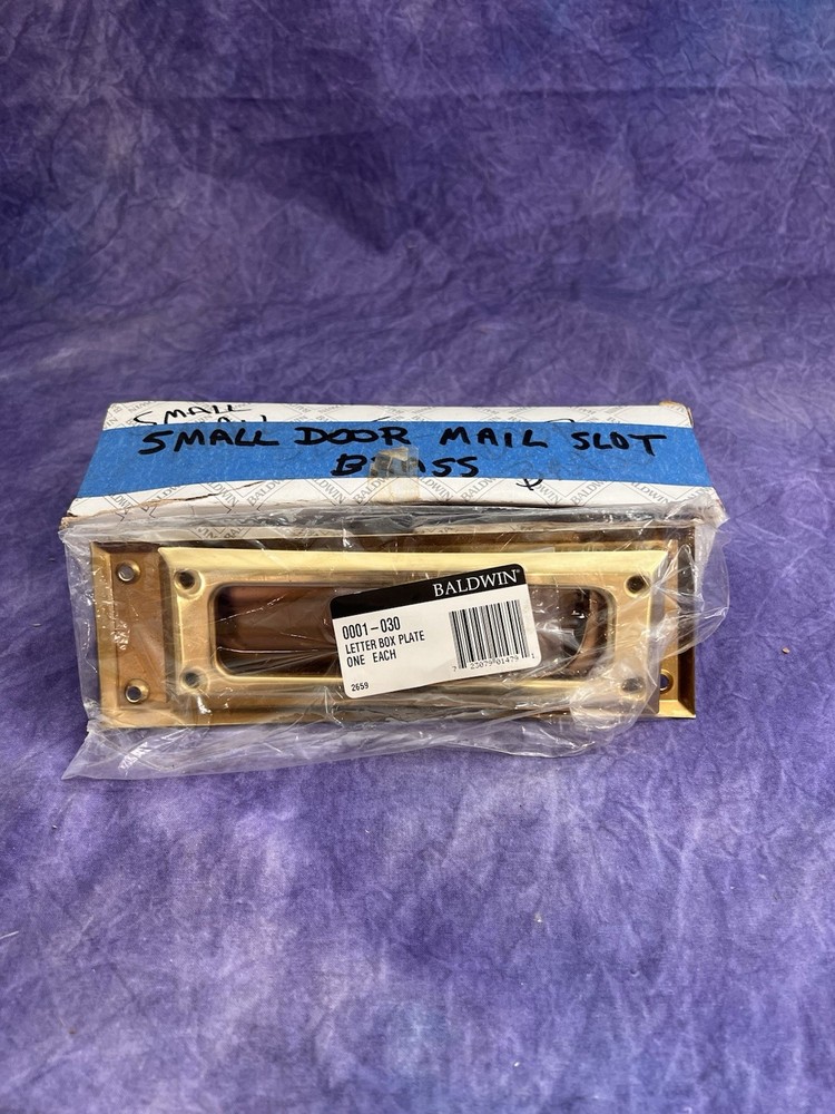 Baldwin Letter Box Plate Brass 0001-030